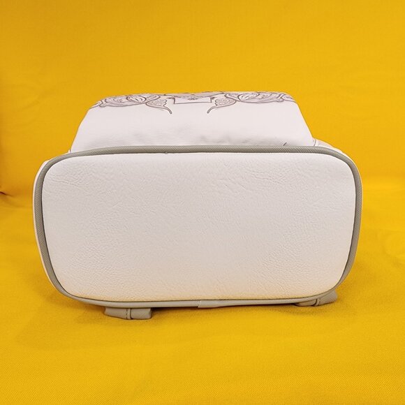 Loungefly Harry Potter Hedwig Owl Ornamental White Grey Embossed Mini Backpack - Picture 8 of 10